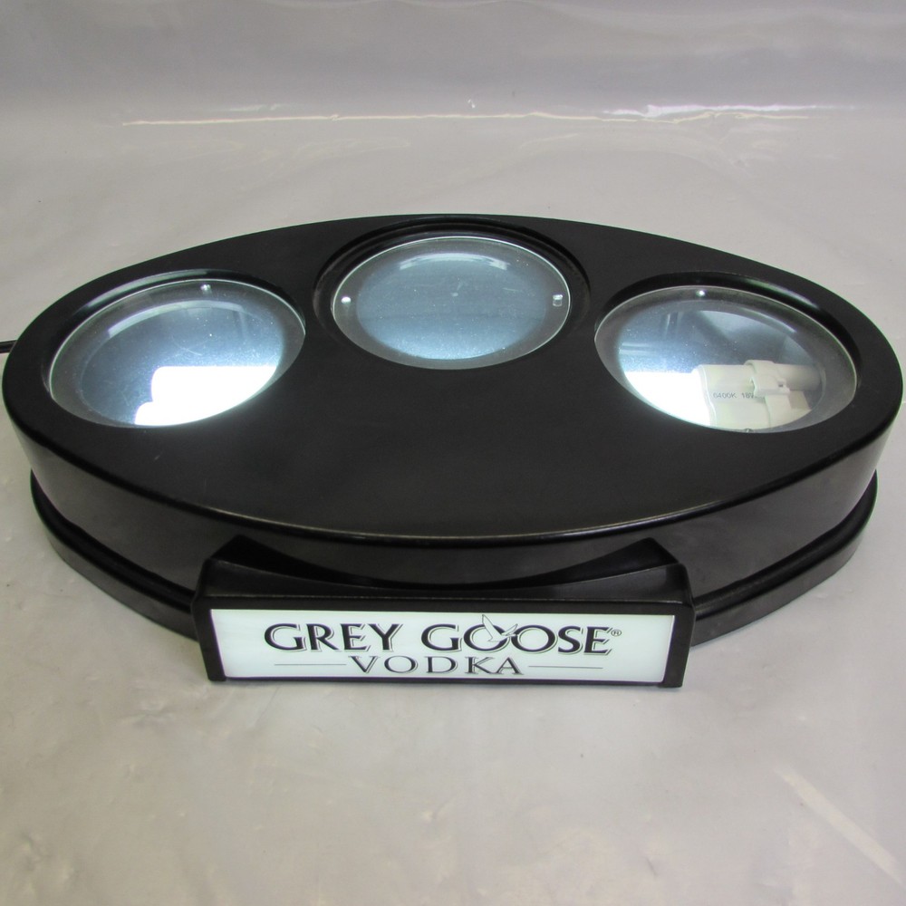 Grey Goose Vodka 3 Bottle Light Display Stand