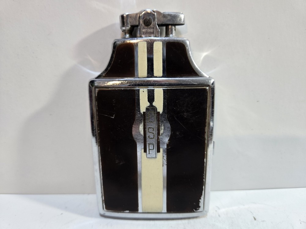 Working Ronson Mastercase Enamel, Silver Tone Cigarette Case Lighter 7161/14