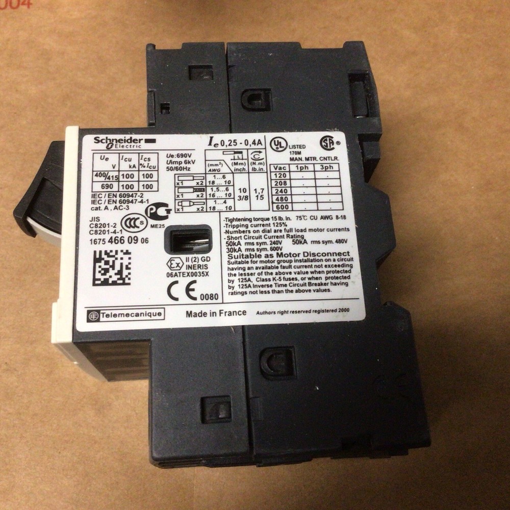 Schneider Starter Motor GV2ME03
