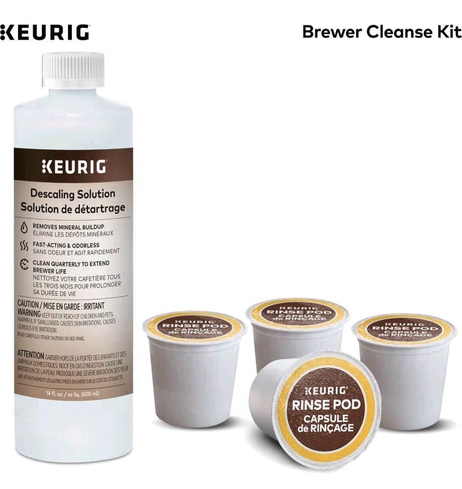 Keurig Brewer Cleanse Kit For Maintenance Includes Descaling Solution &...