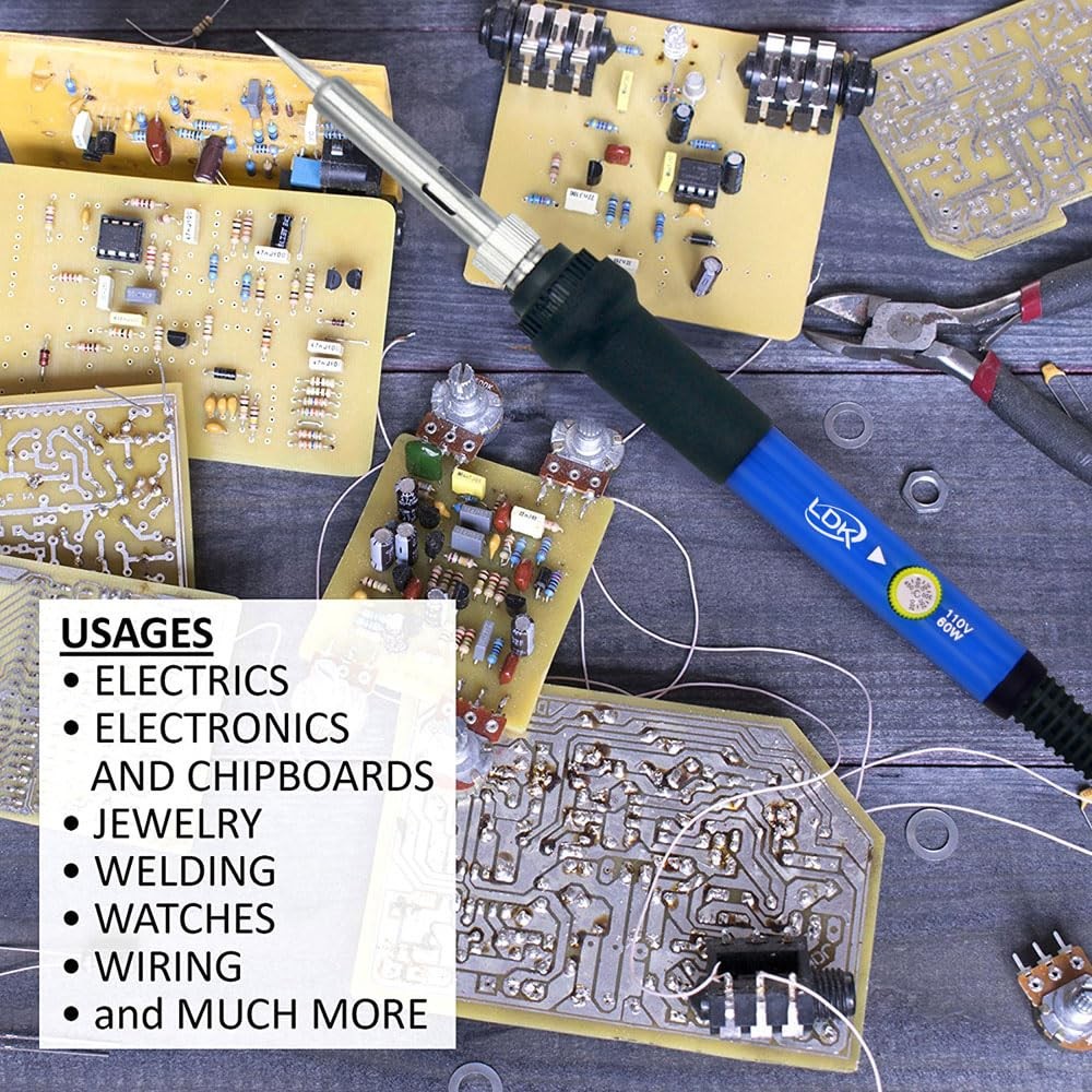 LDK Soldering Iron Kit Electric 60W 110V Adjustable Temperature Basic