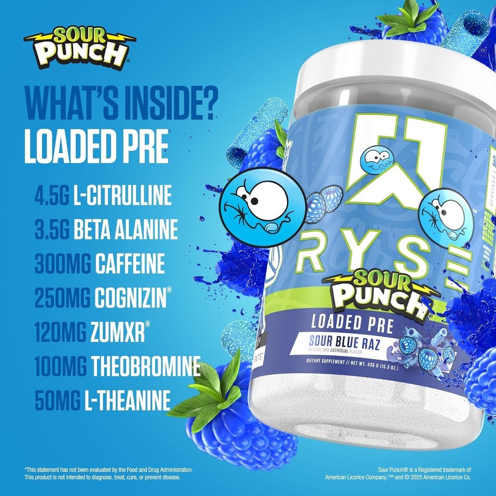 RYSE Up Supplements, Loaded Pre-Workout, 30 Servings