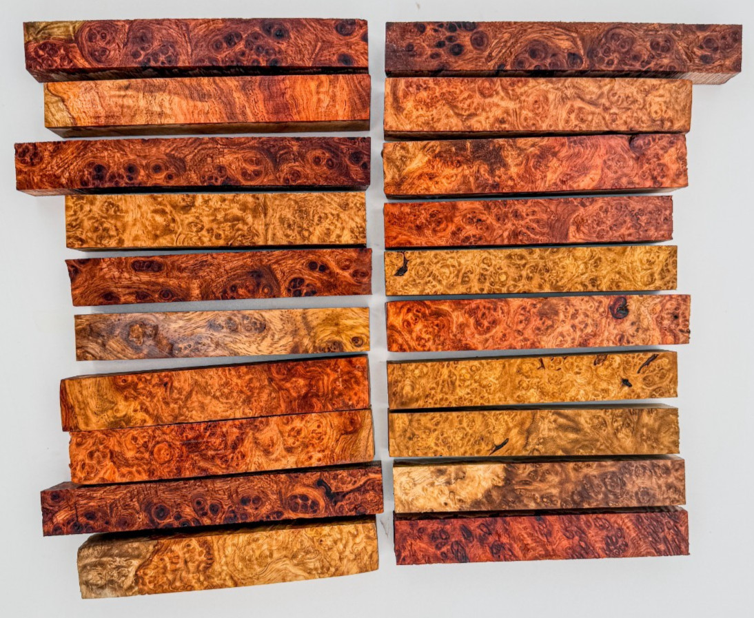 Amboyna Burl Wood Pen Turning Blanks! (Per Piece) Incredible! - WOW!