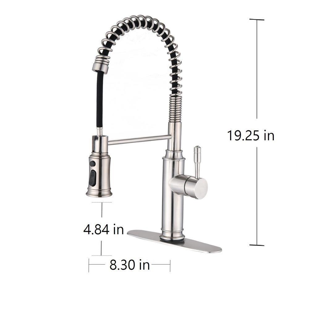 Surface-Mounted Touch Kitchen Faucet with Pull Down Sprayer Brushed Nickel NEW