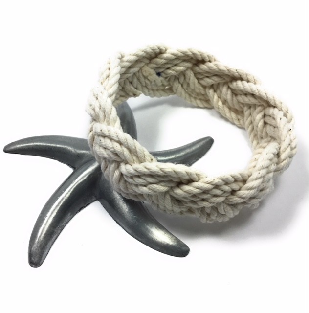 Original Cotton Rope Sailor Knot Bracelet Natural White