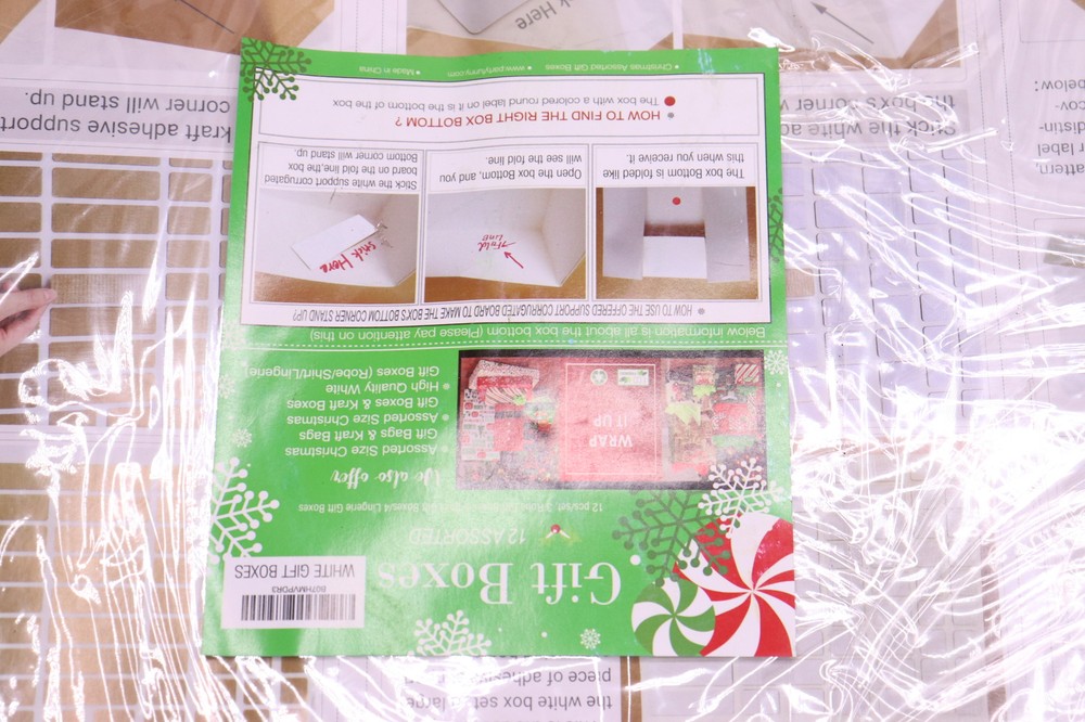 (12-Pk) Party Funny Gift Wrap Boxes with Lids Solid White Cardboard