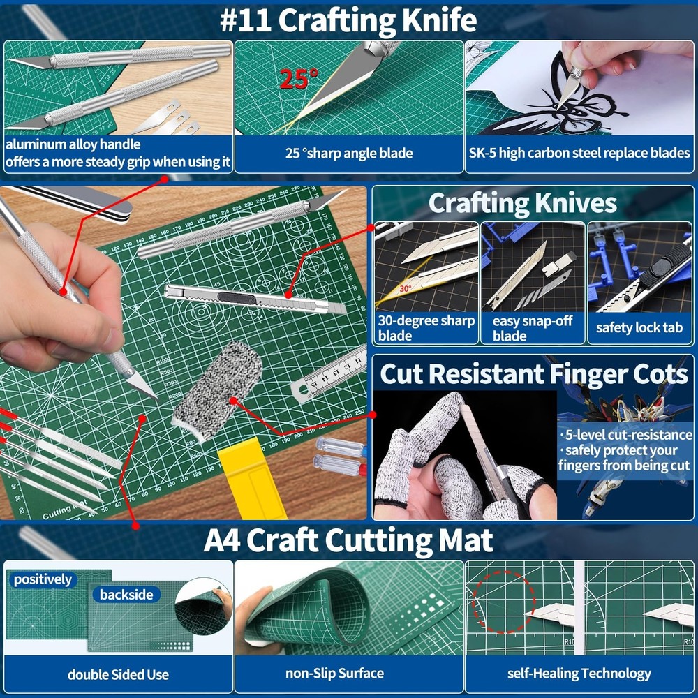 75Pcs Modeler Basic Tools Craft Set, Hobby Modeling Tools for Gundam Model Ca...