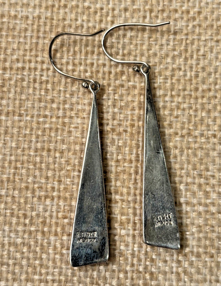 Sterling Silver Red Jasper Dangle Drop Earrings