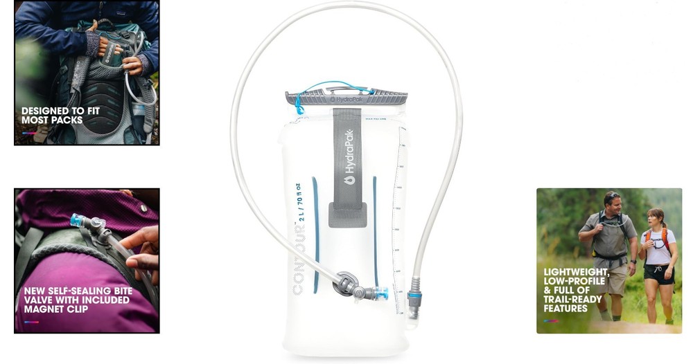 2L Hydration Bladder - Fully Reversible, Dishwasher Safe & Easy to Clean