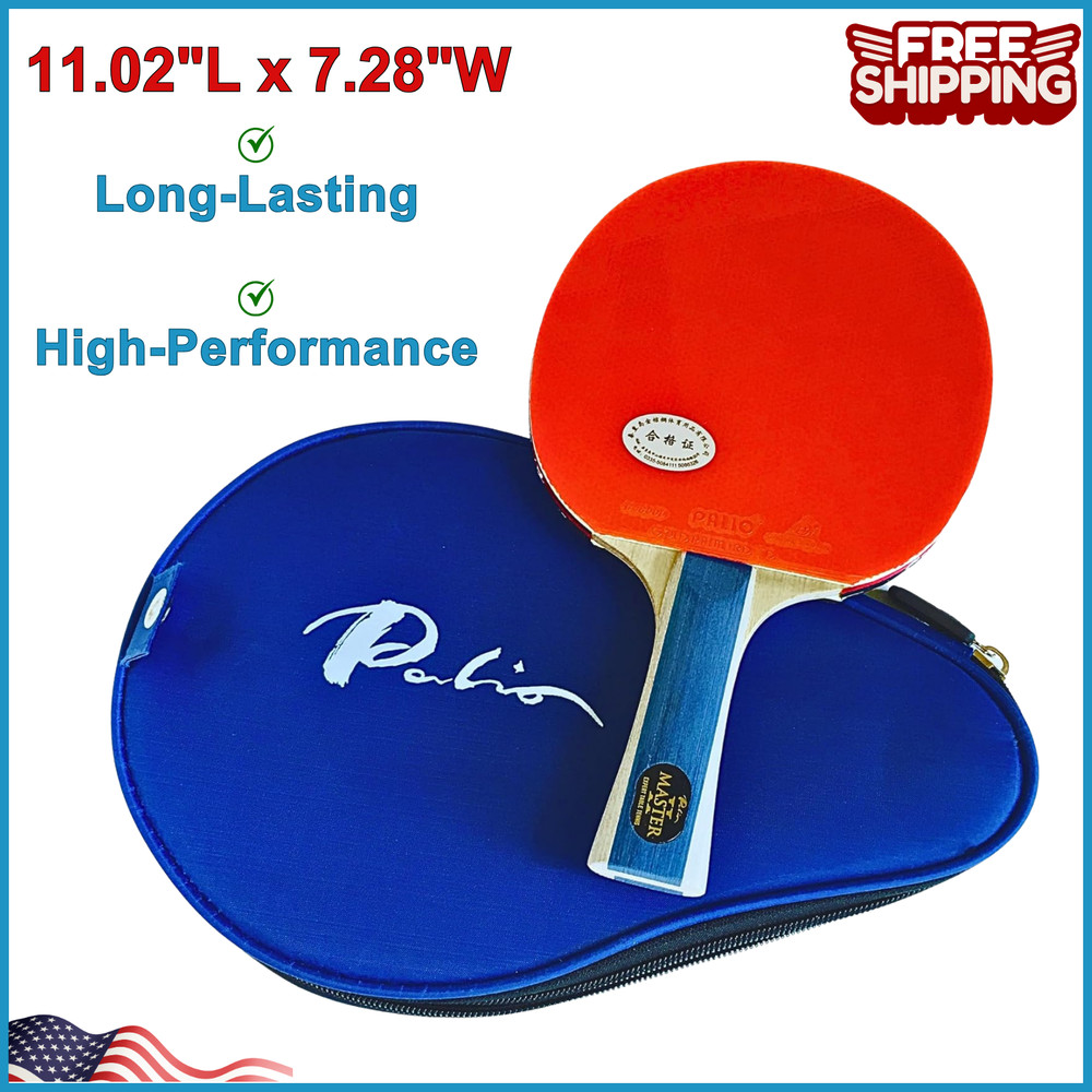 Palio Expert Table Tennis Racket & Case | ITTF-Approved Ergonomic Flared Handle
