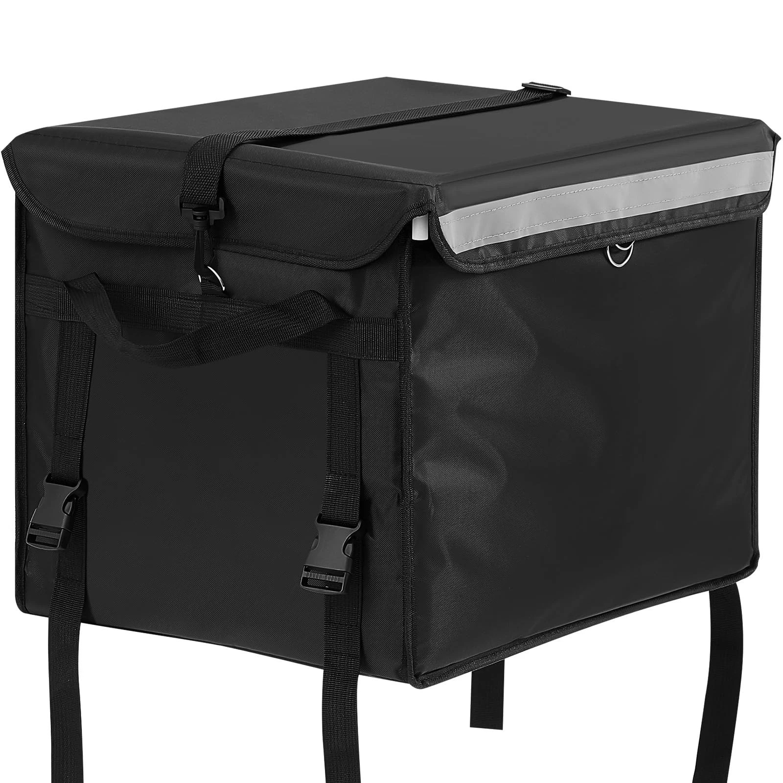 Insulated Food Delivery Bag for Bike with Rear Rack Pizza Delivery Box with S...