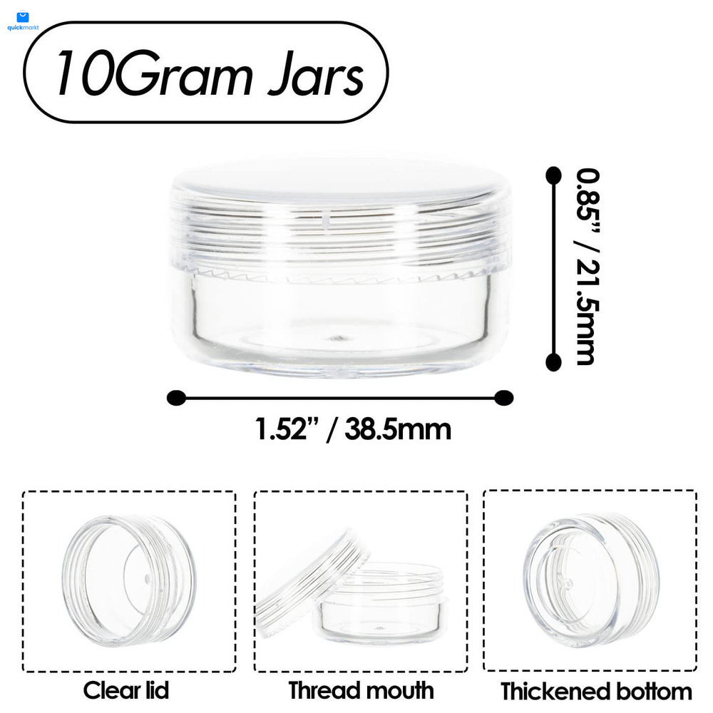 10 Gram Sample Containers, 20 Count Clear, [Other colors not specified]