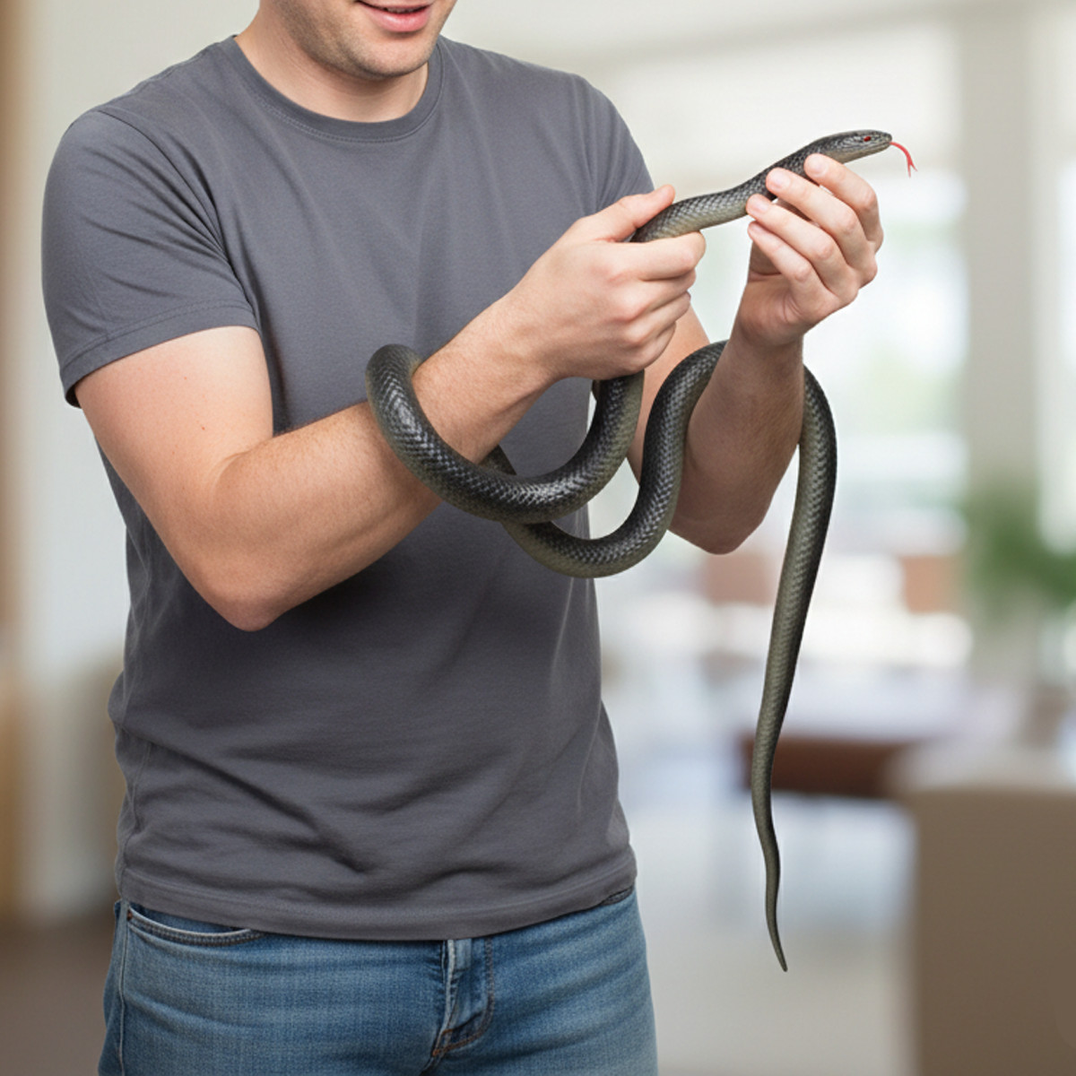 Fake Realistic Snake Lifelike Real Scary Rubber Toy Prank Party Joke For Garden