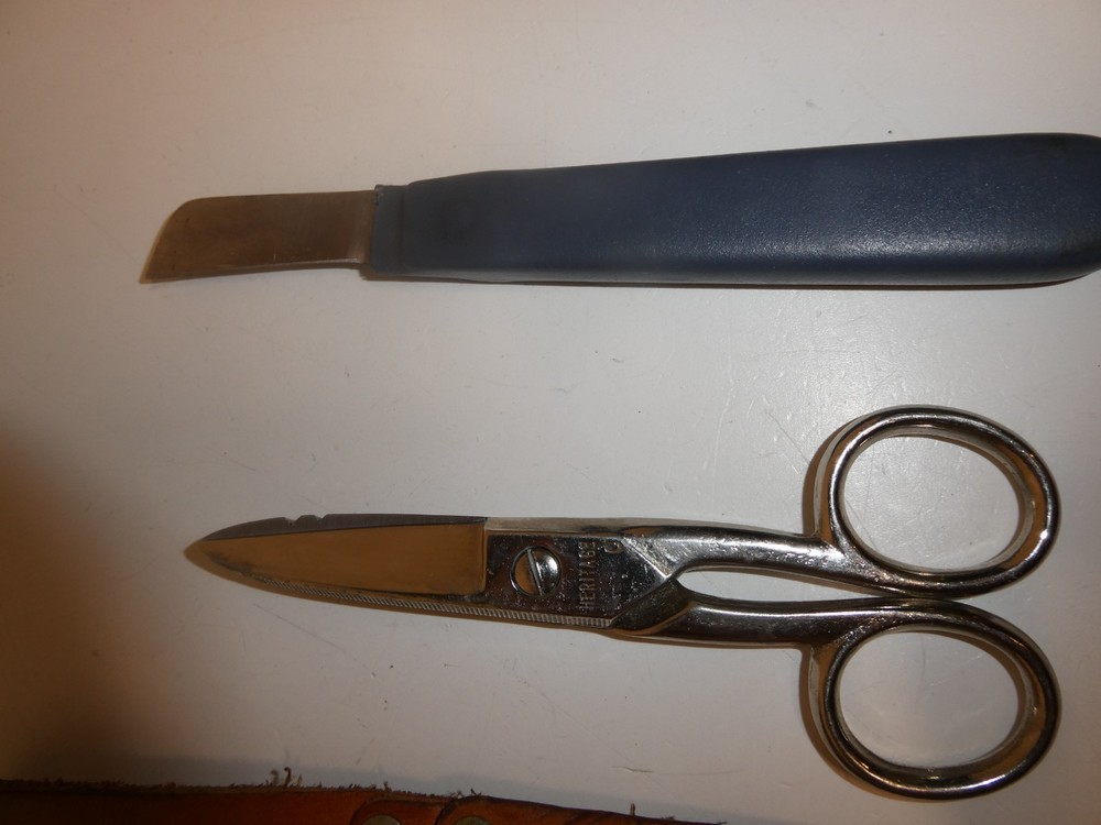 VTG HERITAGE (C) TELCO/INSTALLER/NETWORKING CABLE SPLICER SCISSORS Snips Leather