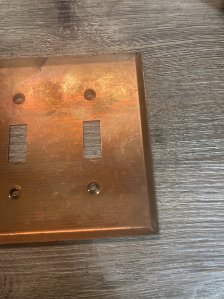 5 Gang Vintage Copper Toggle Switch Cover See Notes
