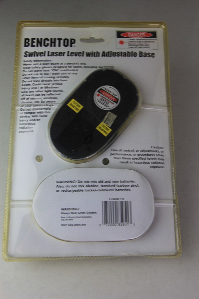 Benchtop swivel laser level with adjustable base