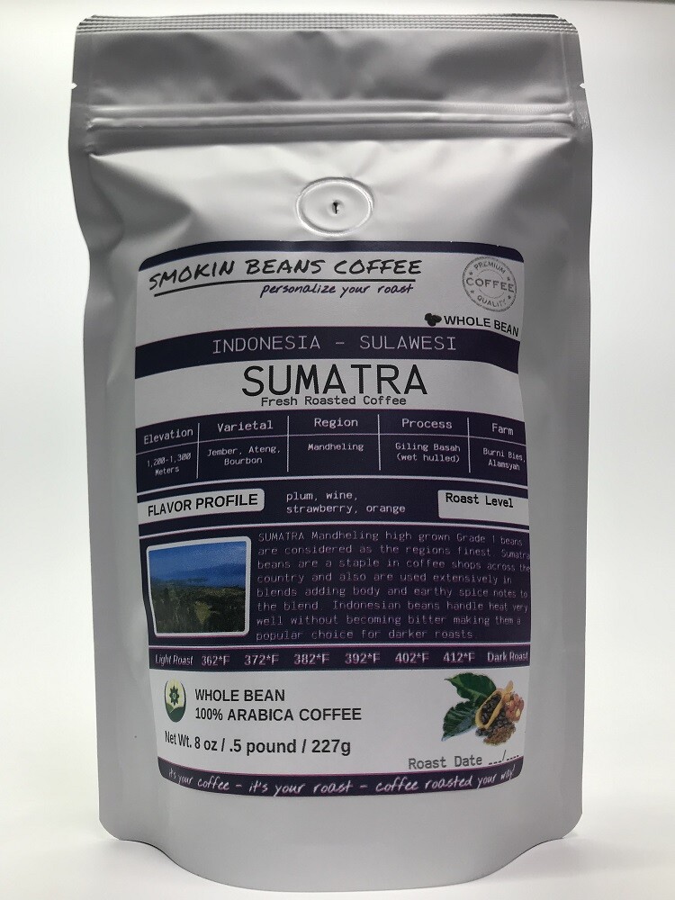 8oz/5lb - Sumantra – Indonesia – Premium Fresh Roasted To Order Coffee