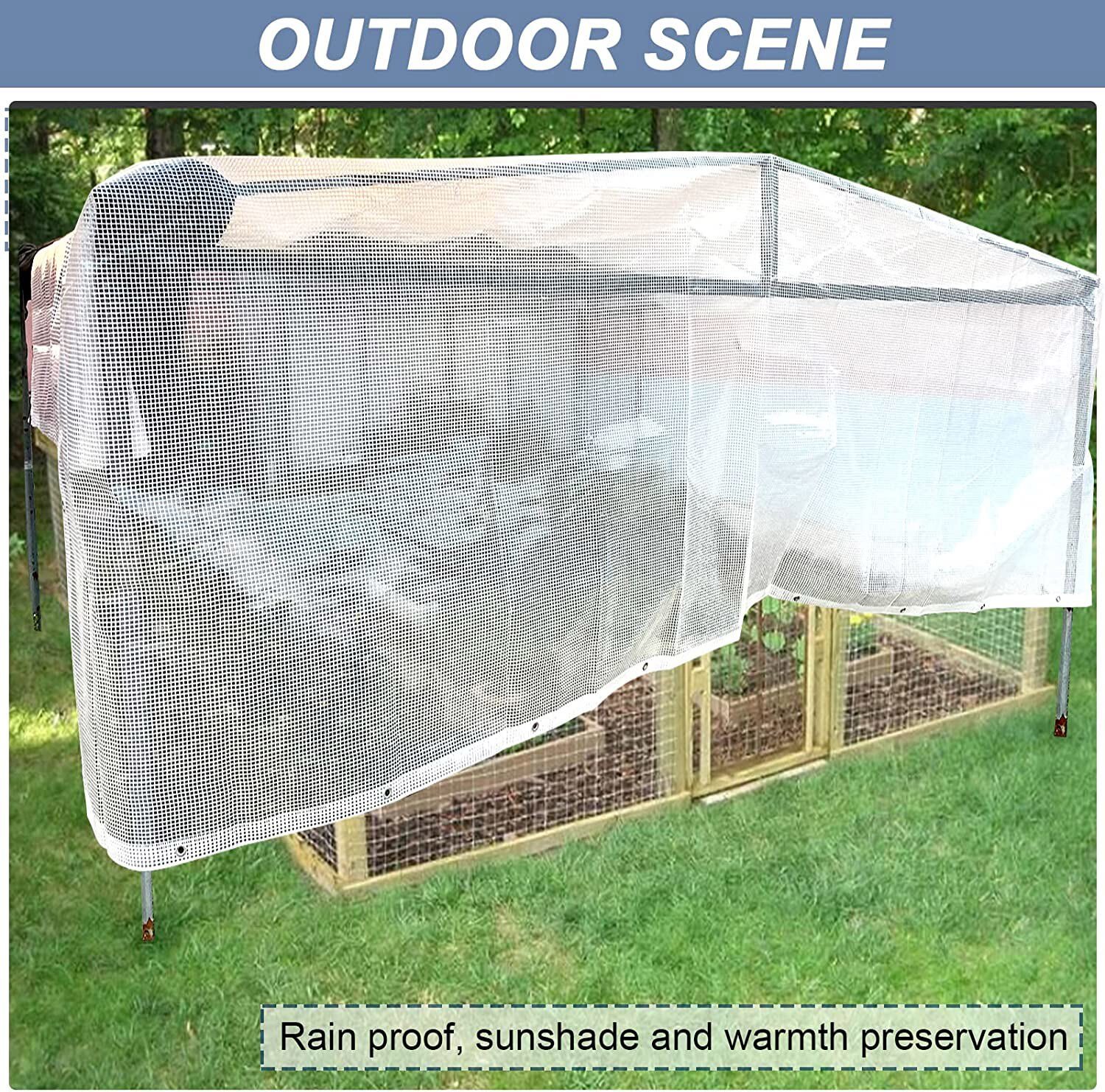 Premium Poly Waterproof Clear Tarp 16 Mil Heavy Duty Canopy