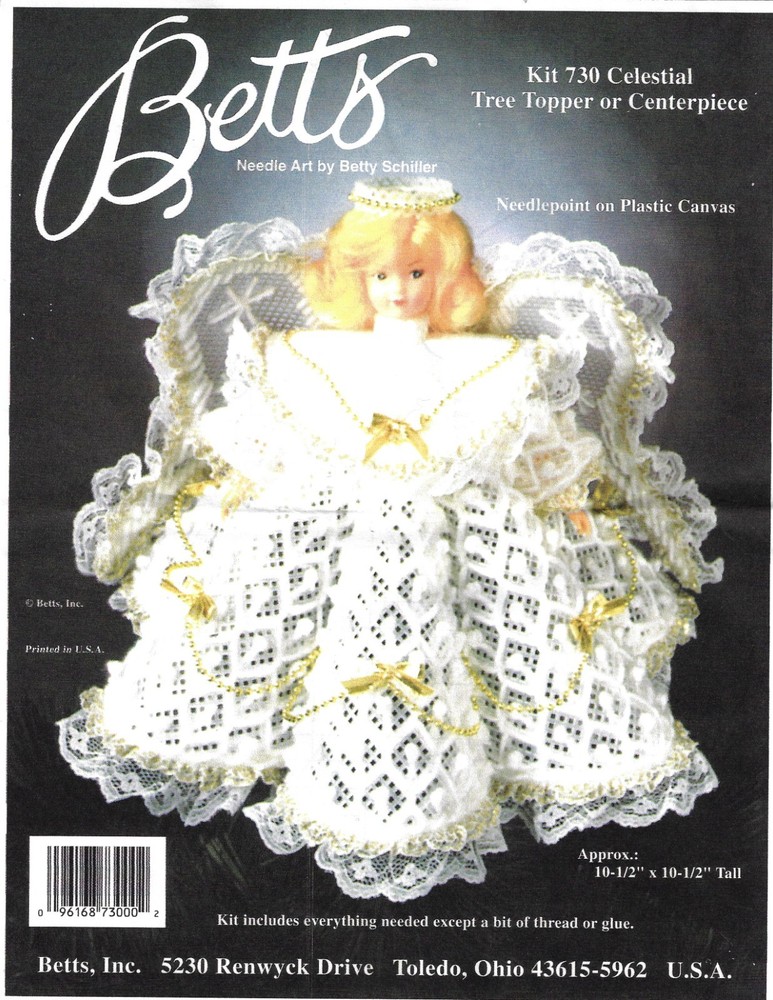 CELESTIAL TREE TOPPER / CENTERPIECE ANGEL  plastic canvas  PATTERN (#TF0170)