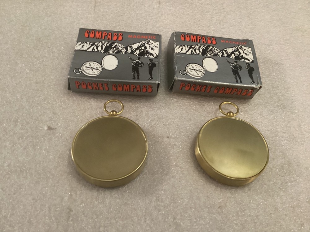 2 VINTAGE POCKET COMPASSES