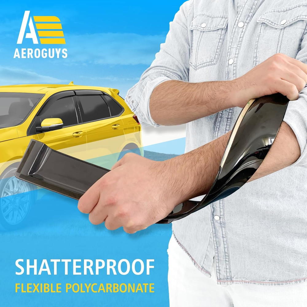 Extra Durable Window Deflectors Tape-On Window Visors Rain Guards Fit for Ford E