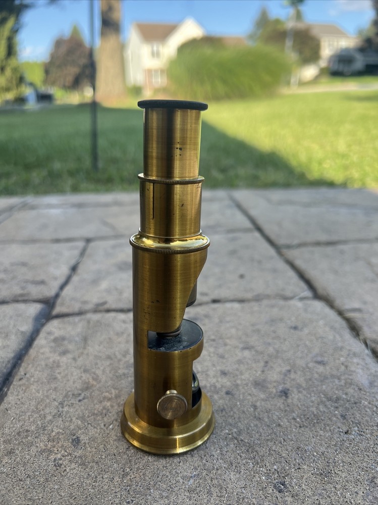Brass Portable Microscope Antique Vintage