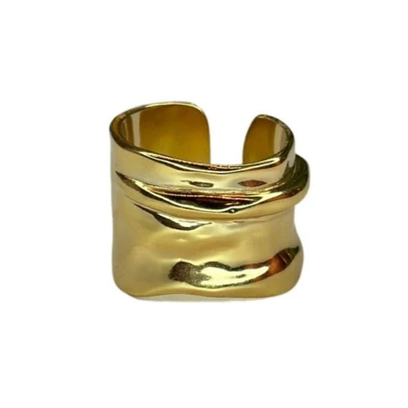 Wide Heavy Ring Gold
