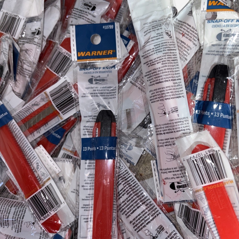 🔥90 COUNT🔥 Warner Snap Off Knife, 13 Point