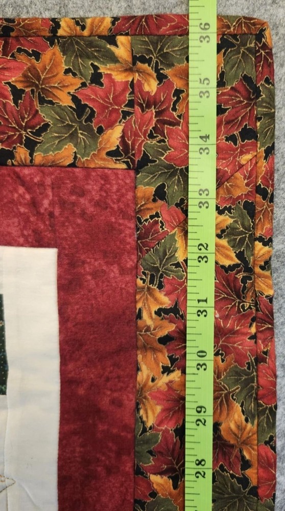Handmade Patchwork Quilt Throw Lap Blanket Log Cabin pattern Barn Raising layout
