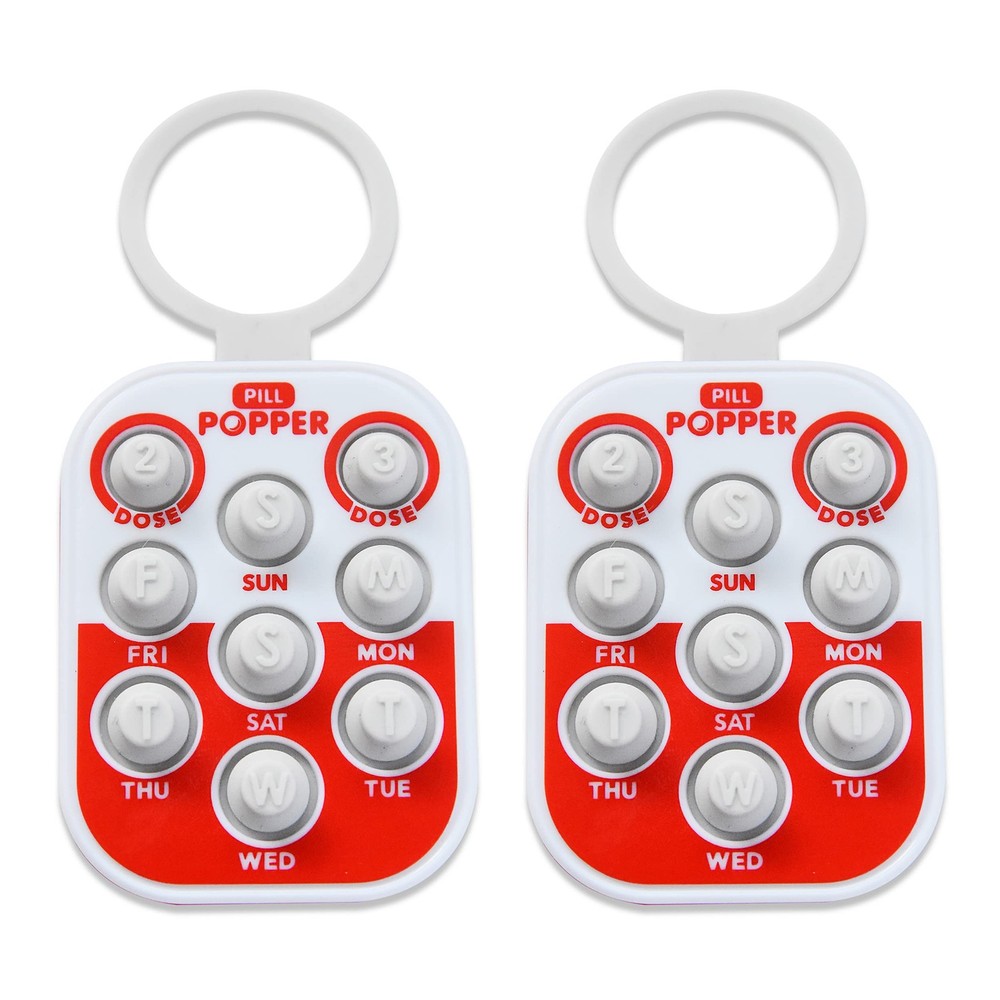 Pill Popper - Memory Aid Medication Dose Tracker 2 Pack