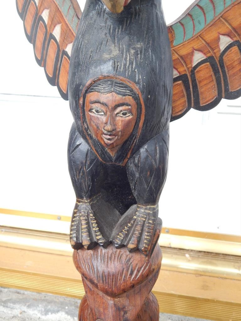 LARGE MUSEUM GRADE 4-5 FIGURE TLINGIT NWC INDIAN WOOD TOTEM POLE MODEL