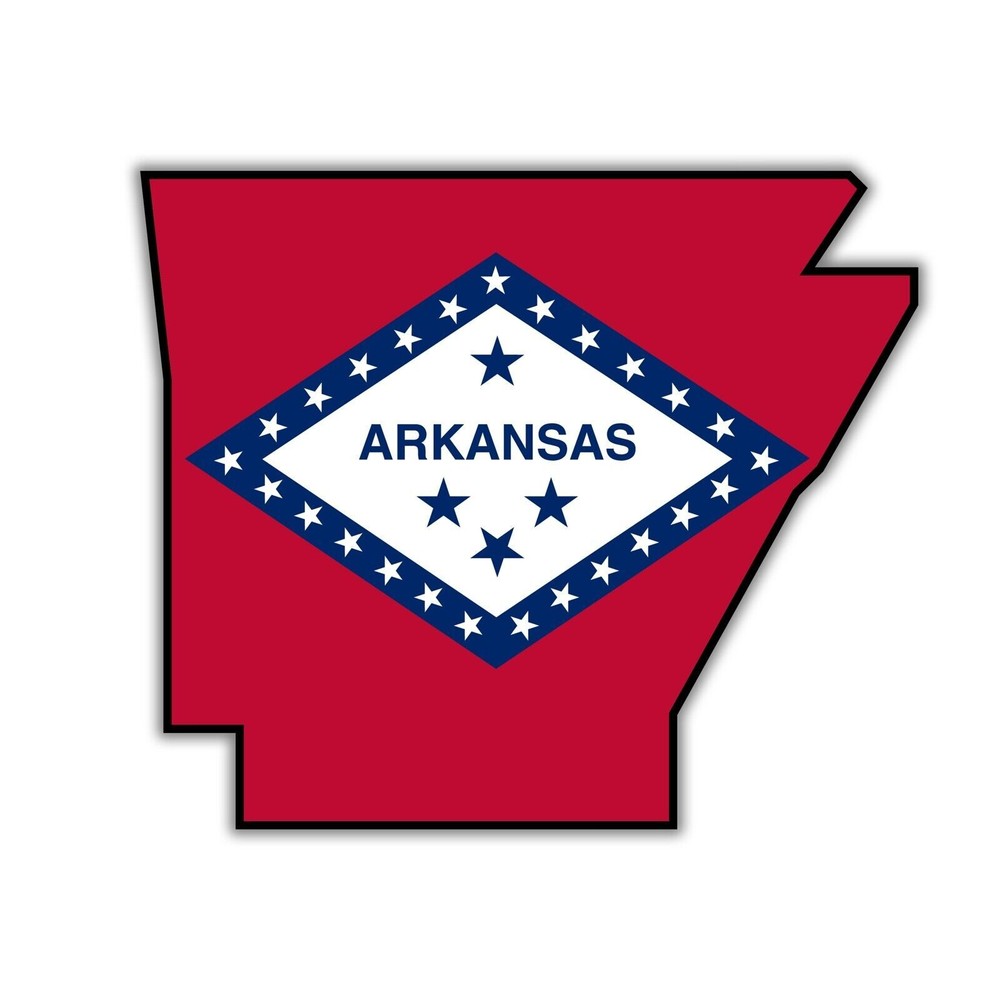 ARKANSAS Shape STATE FLAG STICKER Decal