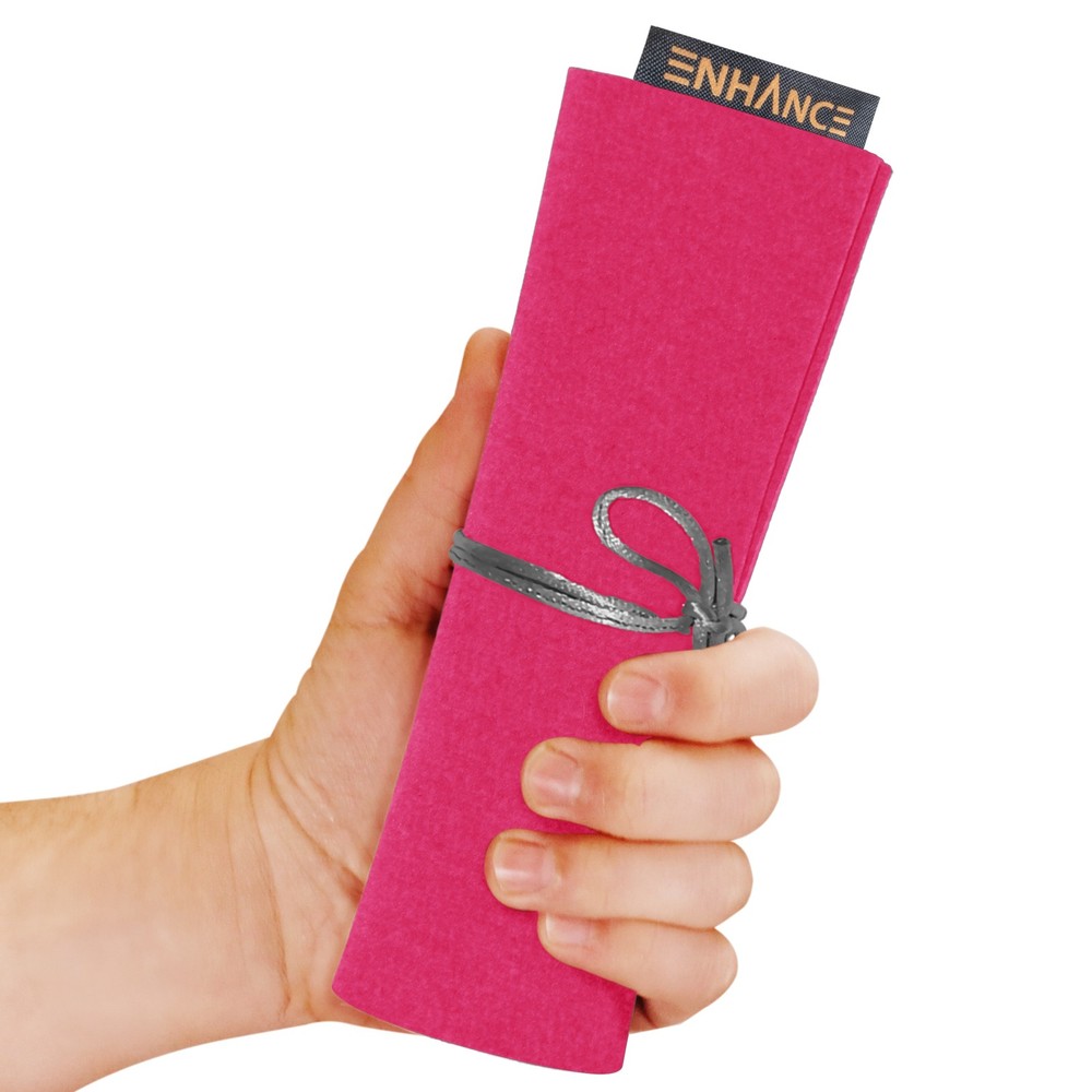 ENHANCE Roll on a Scroll™ Dice Rolling Mat & 12pc 6 Sided Dice Set