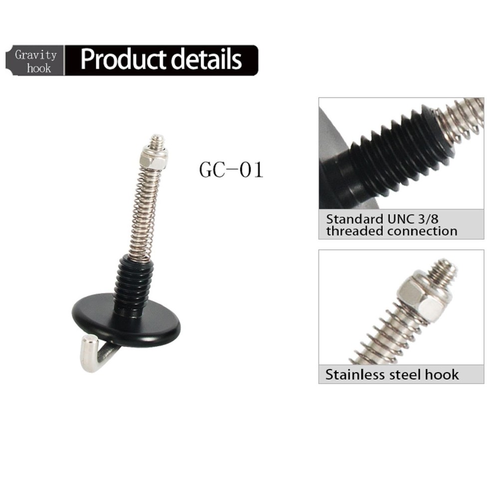 Stainless steel 3/8 interface Tripod Center Tripod Hook For Camera Tripod E