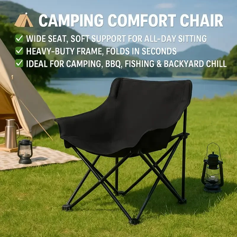 Folding Camping Chairs Portable Outdoor Lawn Chairs with Carrying Bag