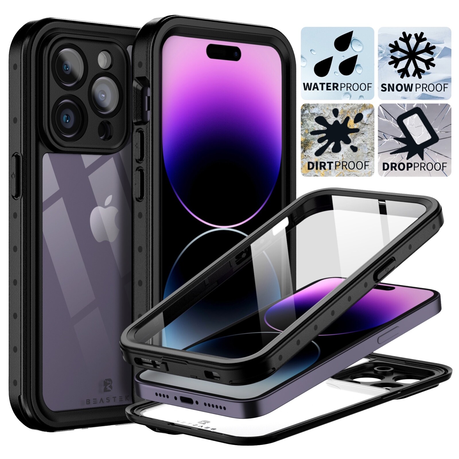 For Apple iPhone 14/ 14Plus/ 14 Pro Max Waterproof Case Cover Shockproof Case