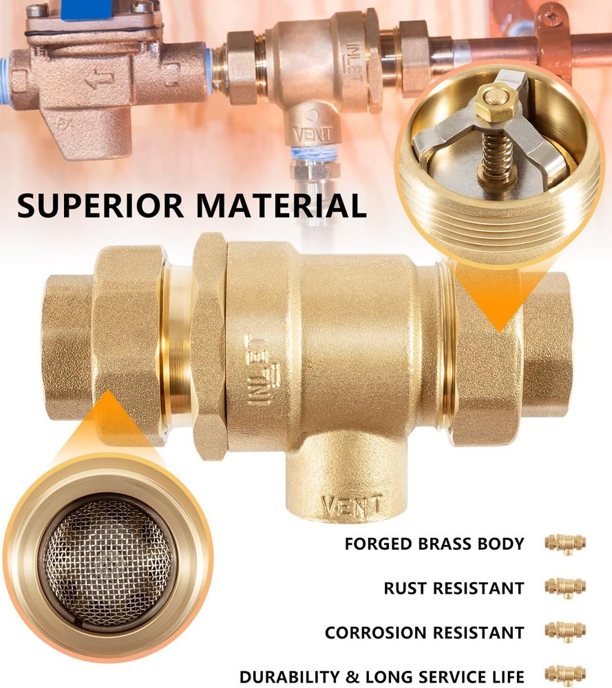 9D-M2 Backflow Preventer Dual Check Valve with Intermediate Atmospheric Vent