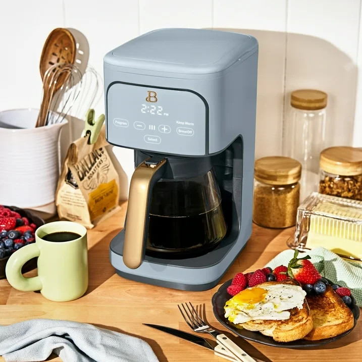 Beautiful 12-Cup Programmable Coffee Maker, Cornflower Blue by Drew Barrymore