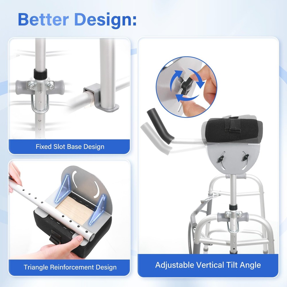 Walker Platform Attachment with Adjustable Padded Cuff - Walker Platform Acce...