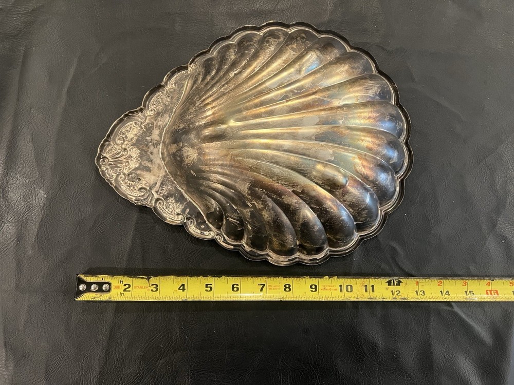 Silver Plated Sea Shell Shaped Serving Dish