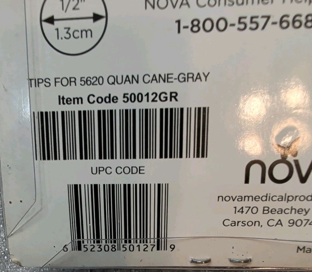 NOVA TIPS FOR SMALL QUAD CANE 50012GR 4 EACH