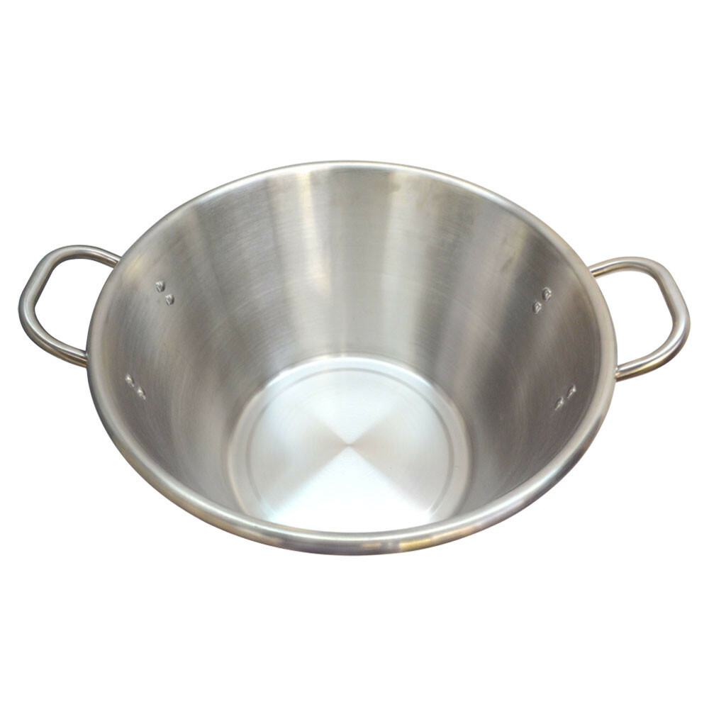 19"W x 11-1/2''H Carnitas Cazo Stainless Steel Caso Pot Pan Wok Gas Stove burner