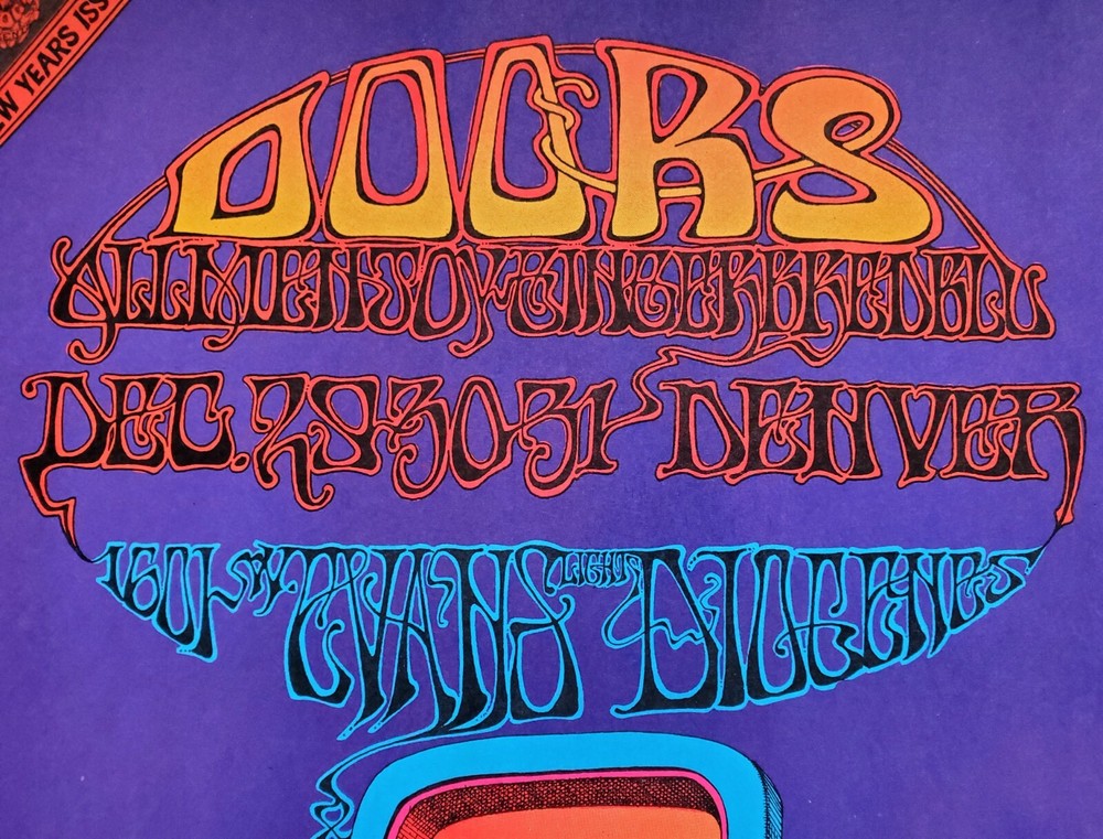 The Doors - Dec 1967 - Denver, CO (2nd print) Griffin art!