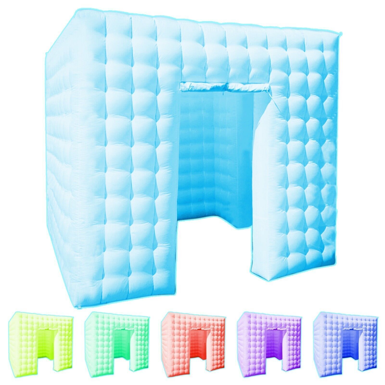 Inflatable Photo Booth Enclosure 1 Doors W/Led Light Blower for Advertising Bars