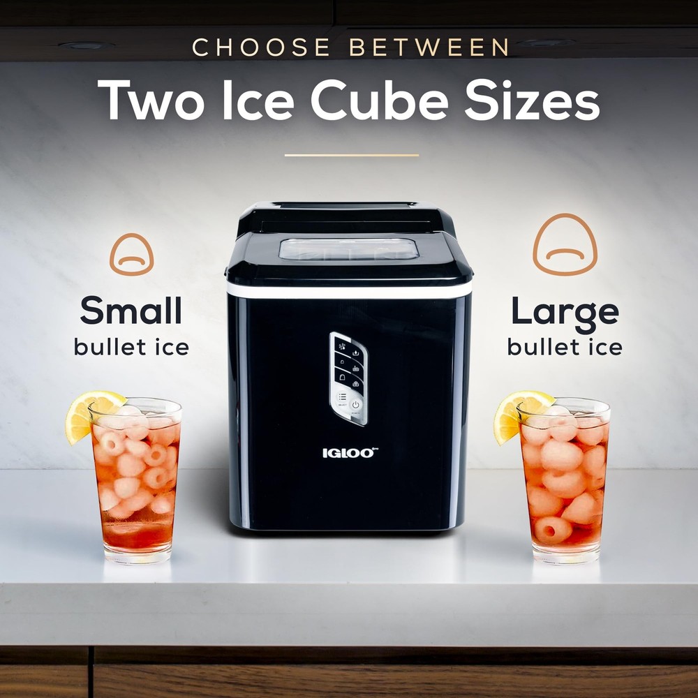 Portable Ice Maker with Scoop - Countertop Ice Maker with LED Control Panel &...