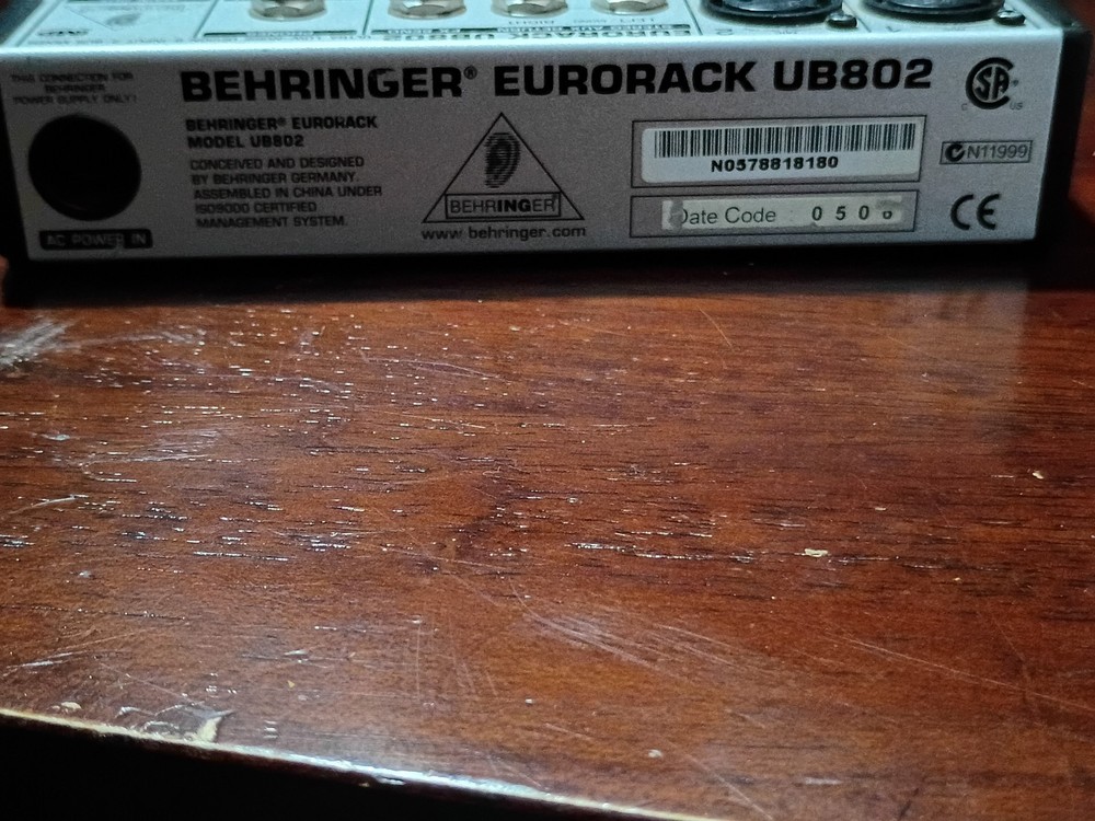 behringer eurorack UB802 invisible mic preamp (imp) *especially nice condition