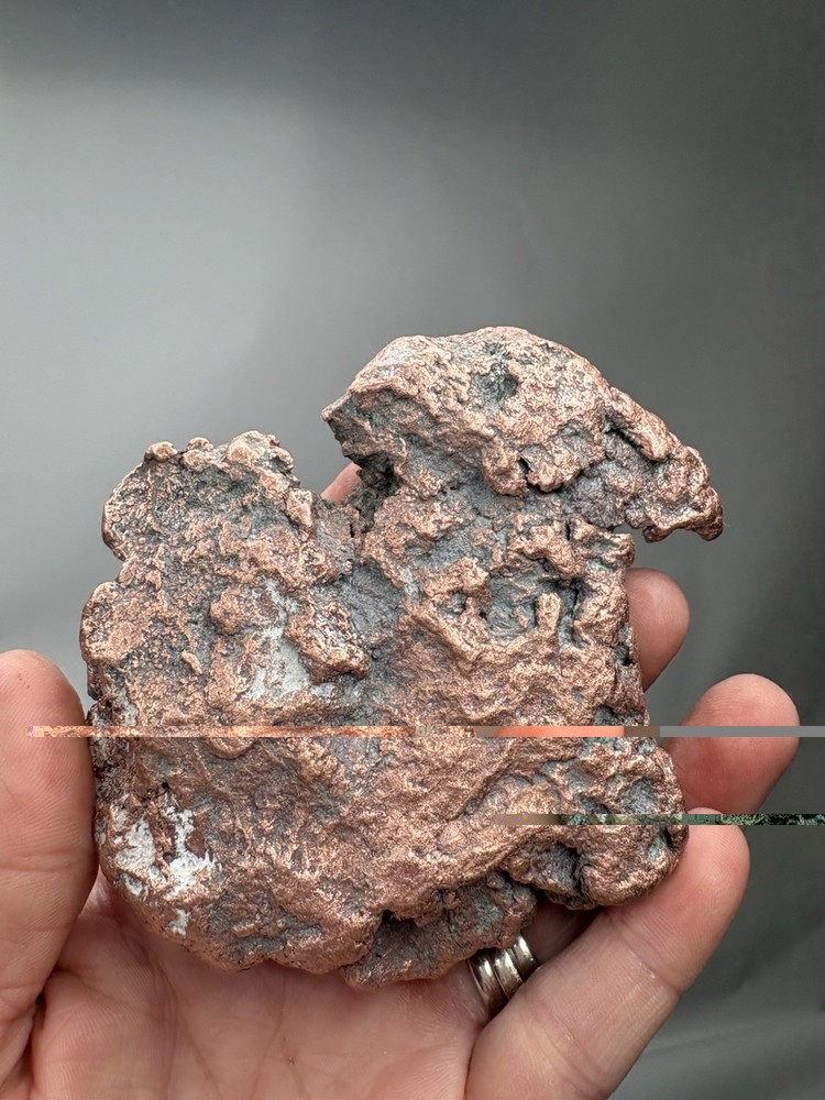 Pure Native Michigan Solid Copper Nugget Specimen Keweenaw Peninsula Mineral