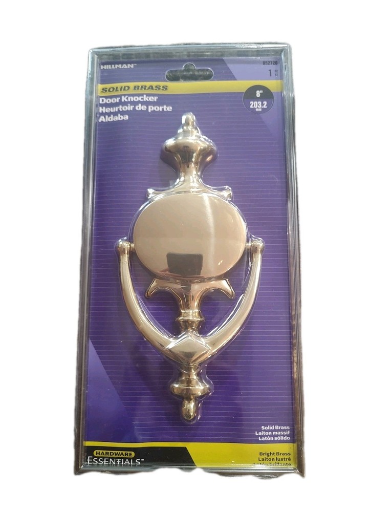 Hillman Solid Brass Finish 8" Door Knocker