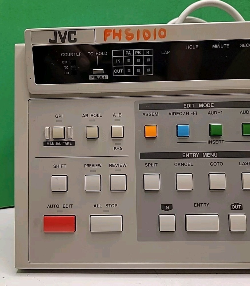 JVC Video Editing Controller - Model RM-G805U - Analog Format.