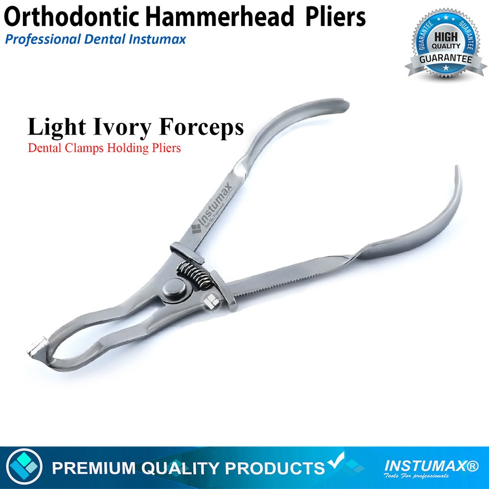 Rubber Dam Starter Set Kit WIth Golden Brinker Clamps Ivory Forceps Frames Setup